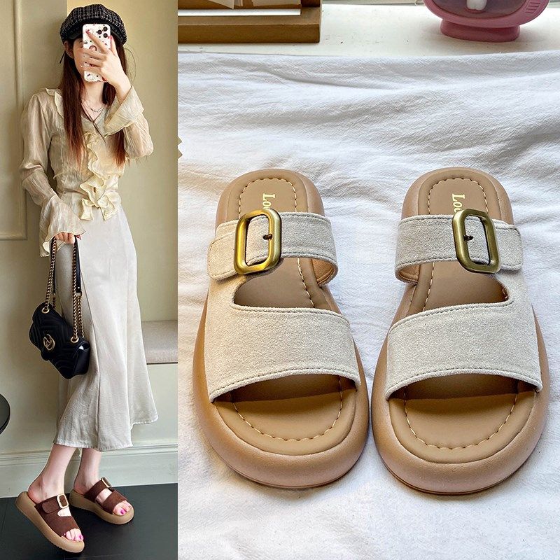 夏季外穿孕妇凉拖鞋女士大码41一43宽松妈妈凉R鞋休闲一字拖不累,女鞋,一字拖,淘宝优惠券,粉丝福利购,淘宝优惠卷