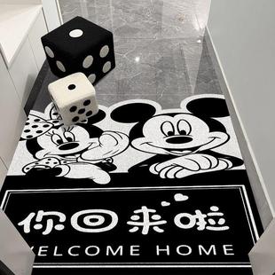 地毯 米奇入户门地垫拱形丝圈玄关门厅进门门口家用脚垫子2023新款
