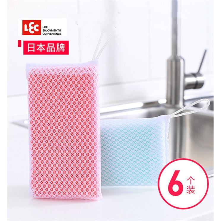 LEC洗碗海绵擦厨房洗碗刷百洁布清洁洗碗布海绵块去油不沾油