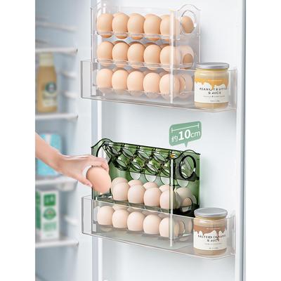 日本进口食品架冰箱用侧门鸡蛋收纳盒食品级保鲜盒整理收纳鸡蛋托