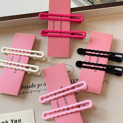 糖果色鸭嘴夹碎发夹女前额刘海侧边夹子头饰后脑一字夹发卡A0012