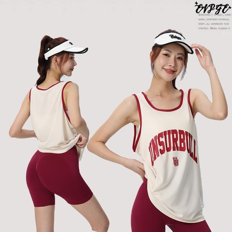 透气健身运动跑步速干男女美式训练速干上衣撞色瑜伽撸铁背心显瘦