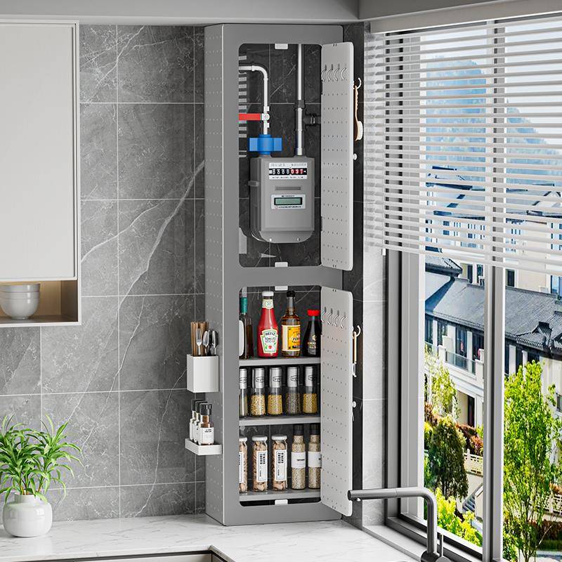 厨房燃气管道遮挡装饰天然气热水器下水管遮挡罩包煤气遮丑洞洞板