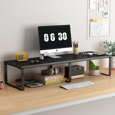 加宽笔记本电脑显示频增高支架办公桌面收纳增高架单层收纳置物架