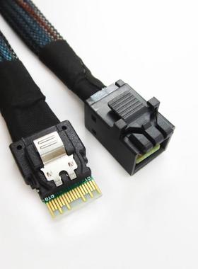 Slim SAS 4.0 SFF-8654 4I转8643 MiniSAS 12G HD连接数据线