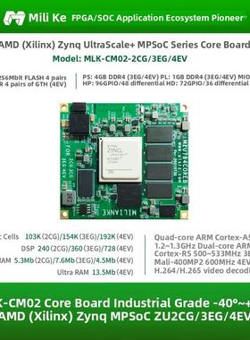 米联客FPGA核心板XILINX-MPSOC-ZU2CG/3EG/4EV/5EV-MLK-CM02