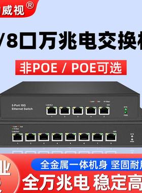 12口5口8口全万兆交换机三层网管VLAN炼路汇聚LACP隔离防环路SNMP