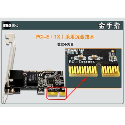 RTL8111C/D/E独立网卡千兆网卡台式机电脑pci-e网卡有线网卡家用