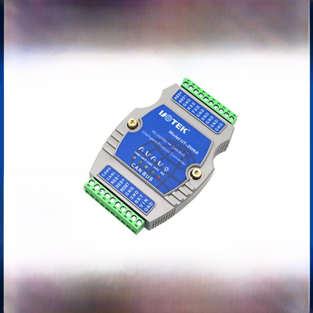 禹泰Ut-2506A Rs-232/485到Can总线的光电隔离智能协议转换器