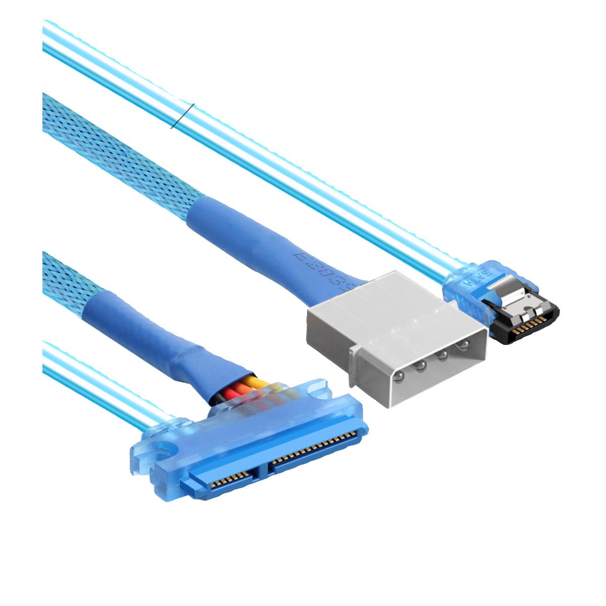 台式机电源4针IDE+SATA3.0转接一体硬盘光驱数据线供电线7+15P线