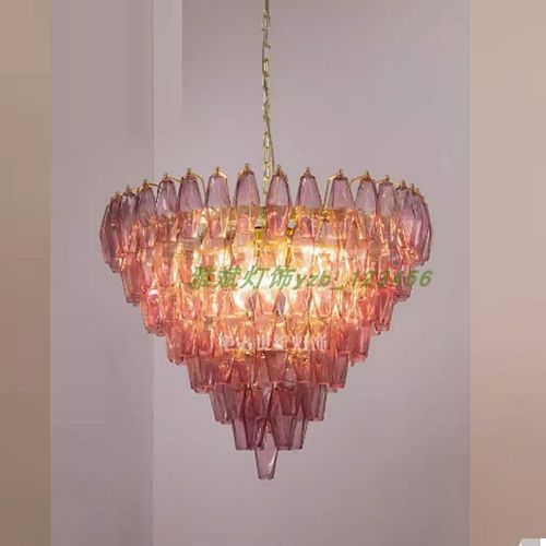 法式南洋轻奢中古客厅吊灯穆拉诺餐厅玻璃别墅楼梯客厅吊灯