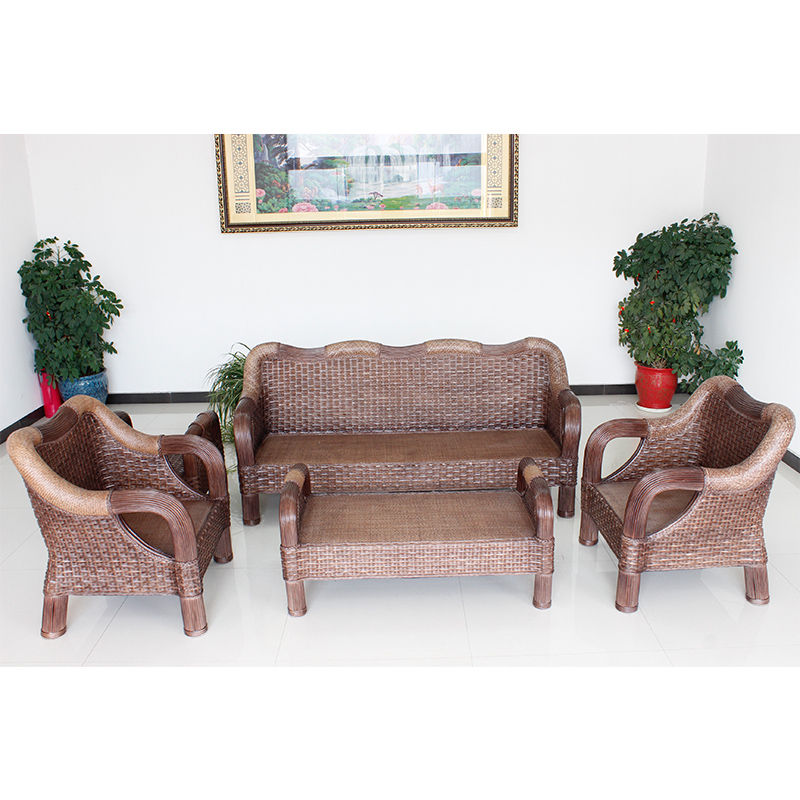 阳台藤椅藤编沙发组合腾椅茶几客厅酒店藤沙发编织户外沙发休闲椅