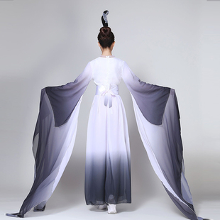 古典舞蹈在水一方水墨古筝艺考演出白纻舞女广袖流仙裙飘逸表演服