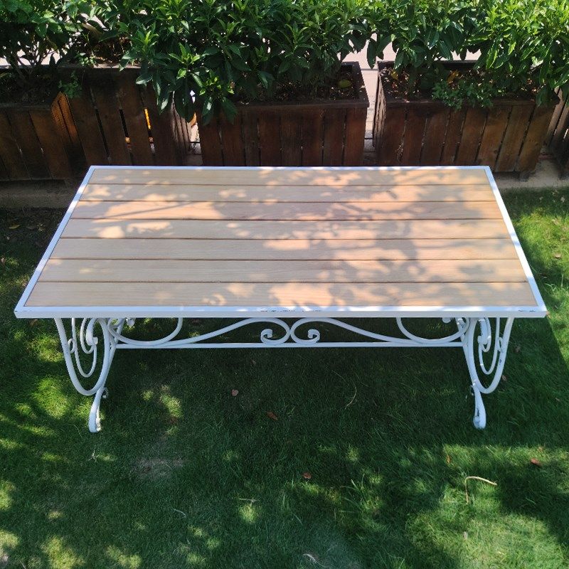 法式复古桌椅组合套欧式花园长椅咖啡厅长桌露台户外休闲庭院铁艺