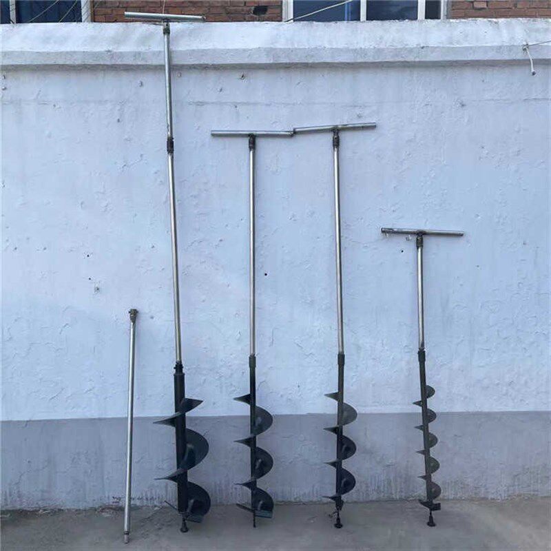 小型手动管桩芯掏土机清桩孔y掏泥工具分节延杆钻长螺旋取土钻机