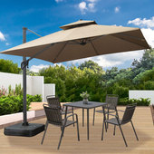 临亚户外遮阳伞庭院伞大型别墅花园大太阳伞雨伞摆摊咖啡店罗马伞