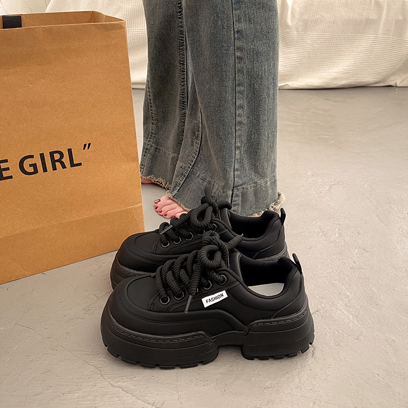 爆款高级感厚底小白鞋女春季百搭板鞋2024新款增S高休闲运动老爹