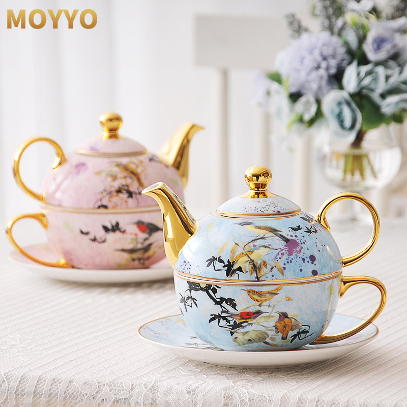 moyyo陶瓷子母壶单人杯壶套A装英式下午茶茶具骨瓷咖啡杯碟欧式