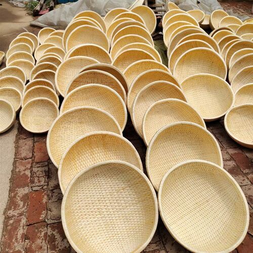 柳编笸箩藤编收纳篮馒头筐现捞箩筐E簸箕柳条饼馍筐圆形家用大号