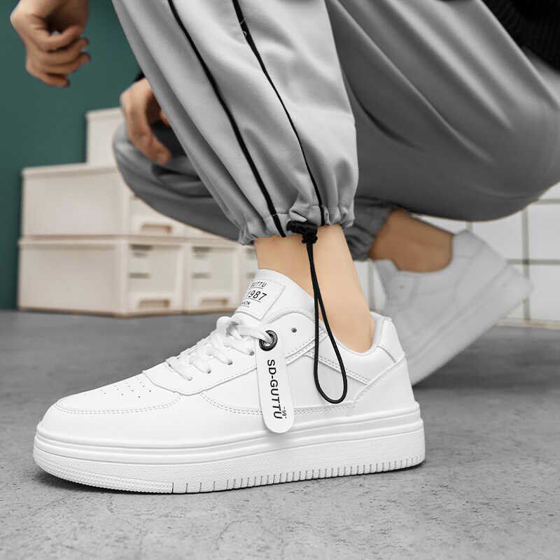 夏季透气隐形内h增高男鞋10cm厚底小白鞋男士潮流百搭休闲运动板