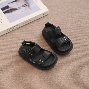 男童凉鞋新款2025夏季男宝露趾沙滩鞋软底宝宝运S动凉鞋儿童鞋子