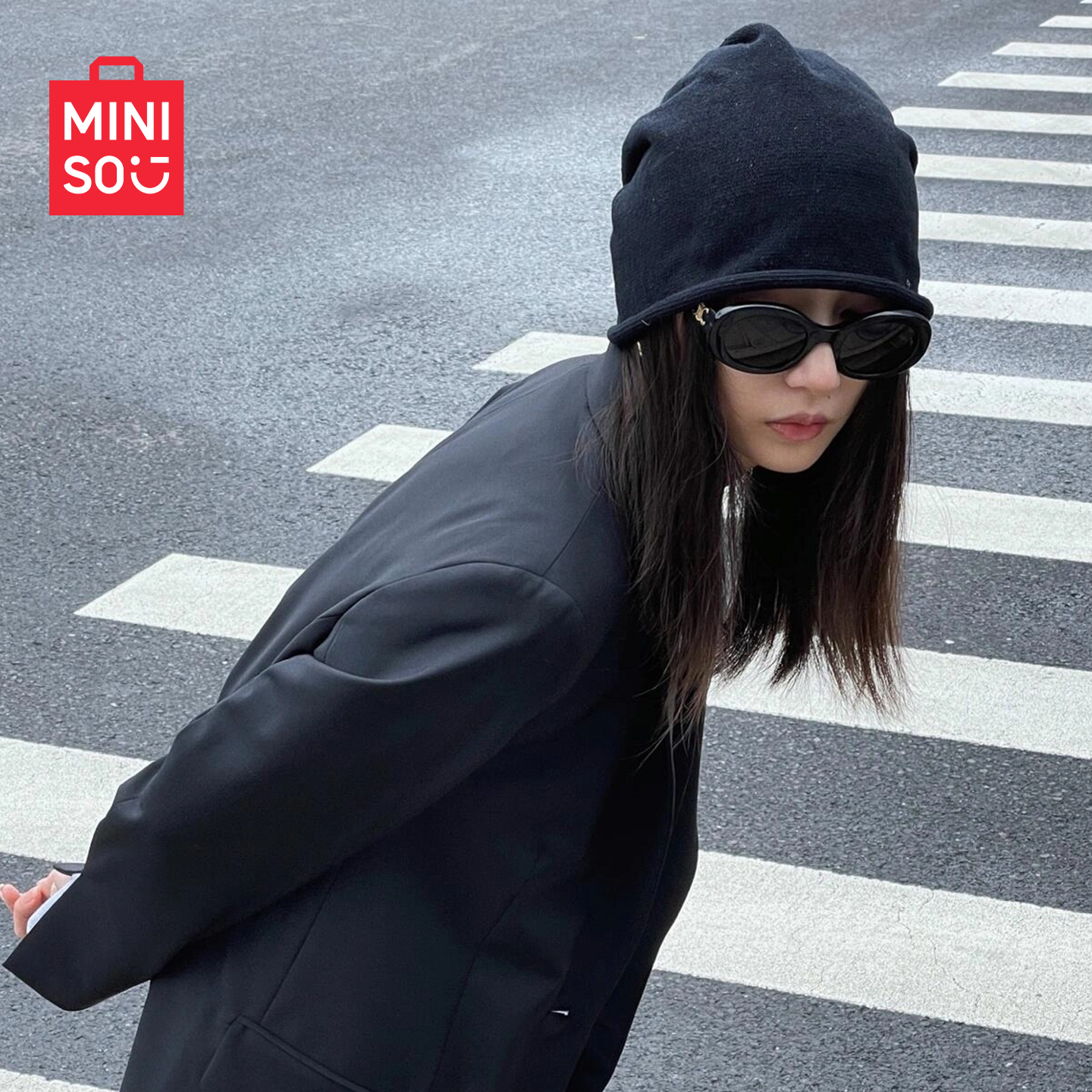 MINISO名创优品针织帽女秋冬加厚