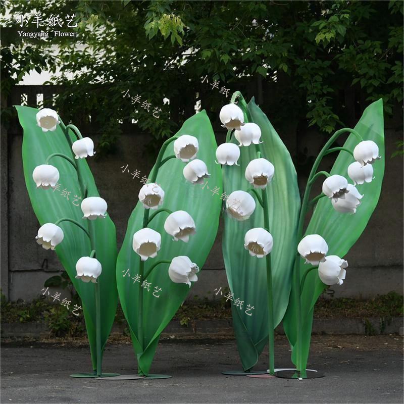 铃兰风铃ev泡沫纸艺花布置装饰道具婚礼婚庆舞台背景手工白色