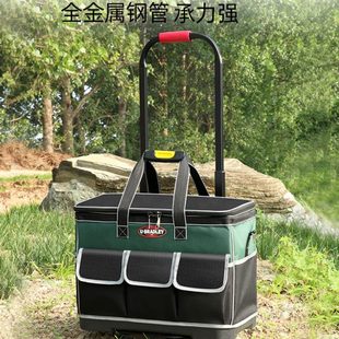 耐用拉杆式 带轮拉杆工具包方形大容量 工具袋工地电工维修包五金