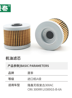 隆鑫无极复古3C CR 3RR LX3G-B-机油过滤芯滤器机滤