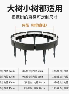 LED抱树灯48W抱柱灯户外防水环形瓦楞抱箍射灯景观园林七彩RGB光