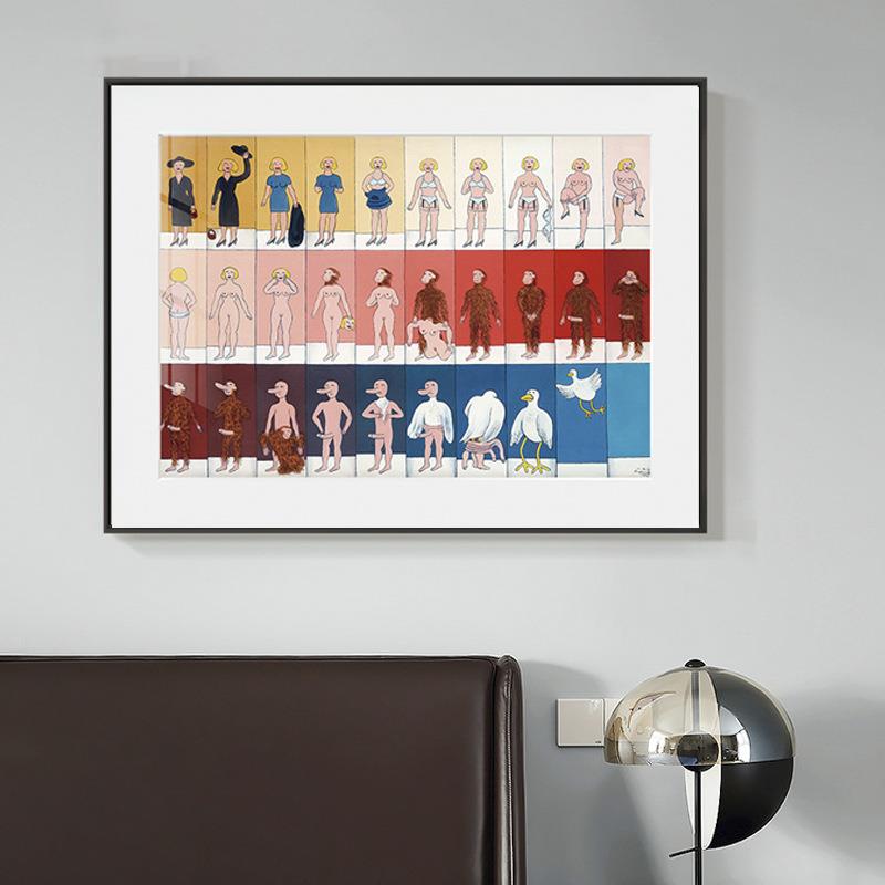 北欧抽象动物儿童房客厅装饰画简约现代卡通艺术餐厅挂画晶瓷壁画图片