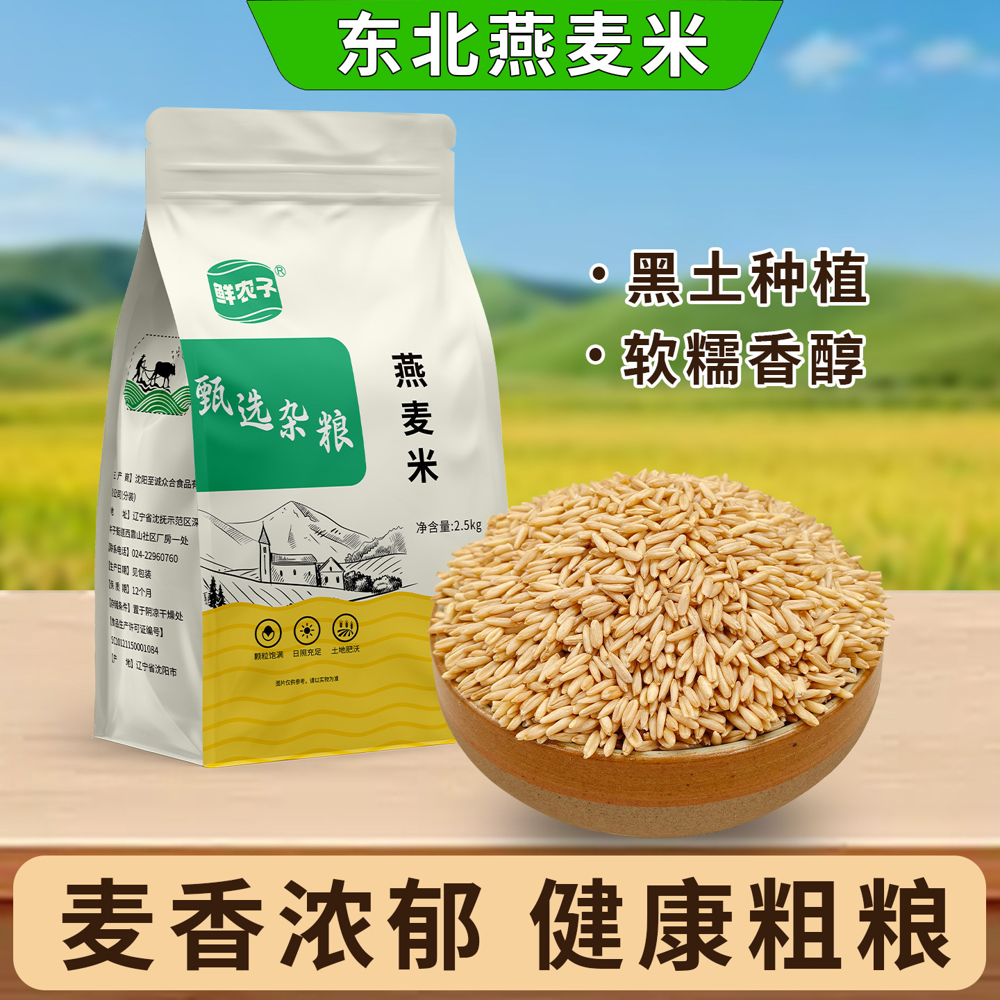 东北燕麦米2025年新米农家糙米五谷杂粮胚芽米生燕麦粒健康粗粮