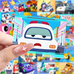 贝乐虎贴纸卡通儿童动画片可爱动物壁纸贴画diy手账笔记本装饰贴