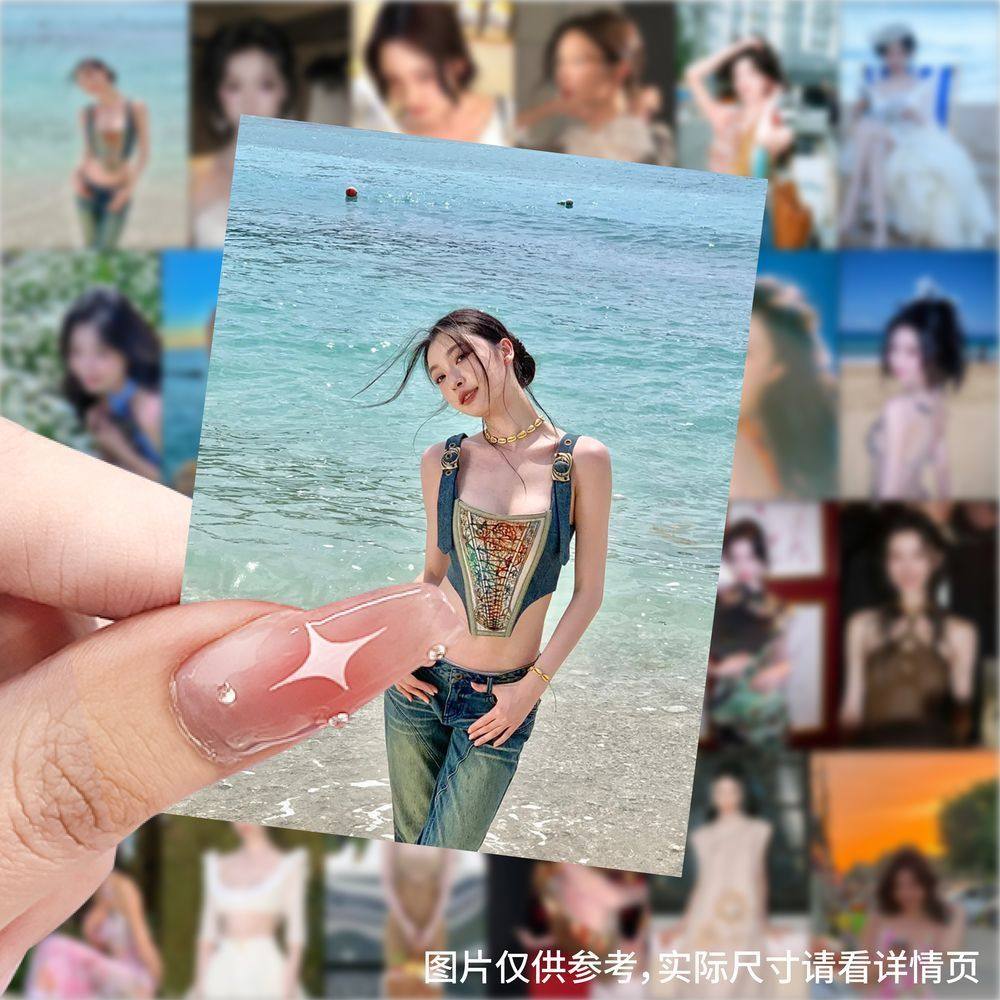 126张易梦玲贴纸夏日穿搭ins高颜值氛围感女神壁纸贴画装饰电脑贴