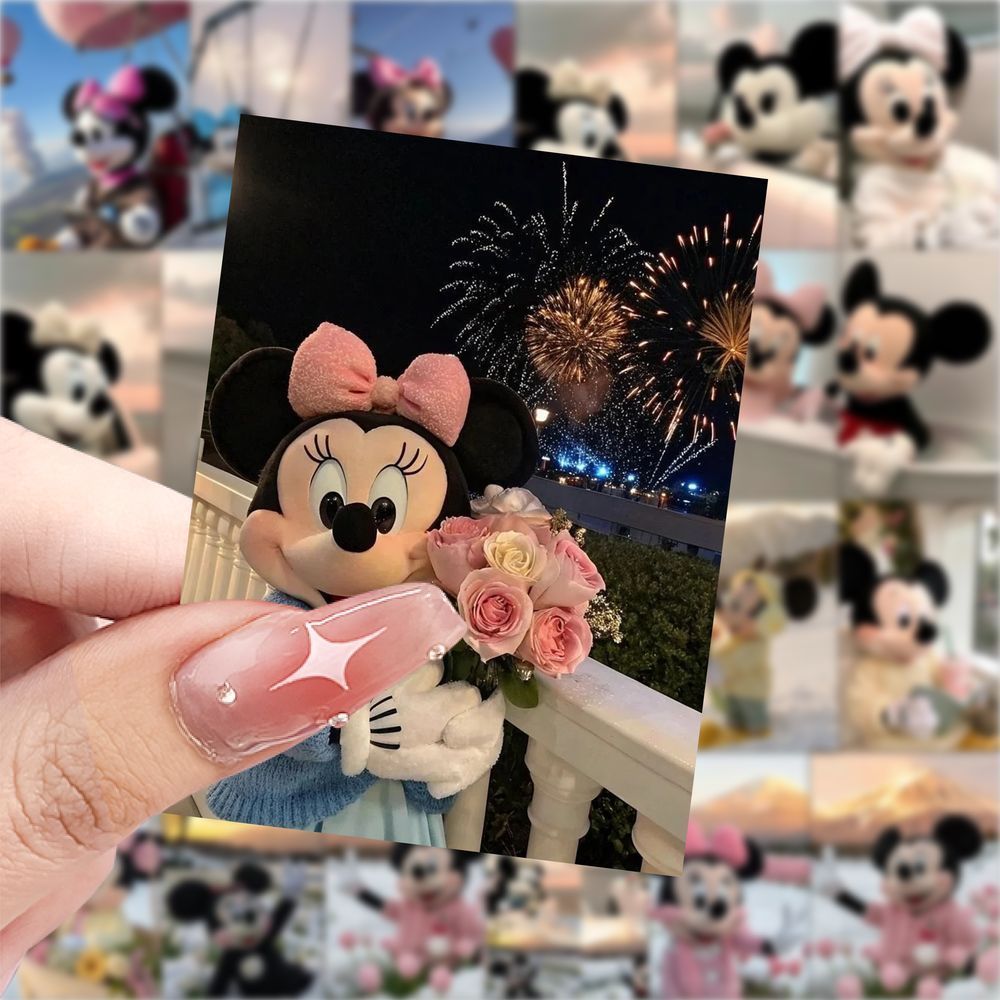 新款米奇米妮情头贴纸高颜值卡通周边diy装饰手账桌面手机装饰贴