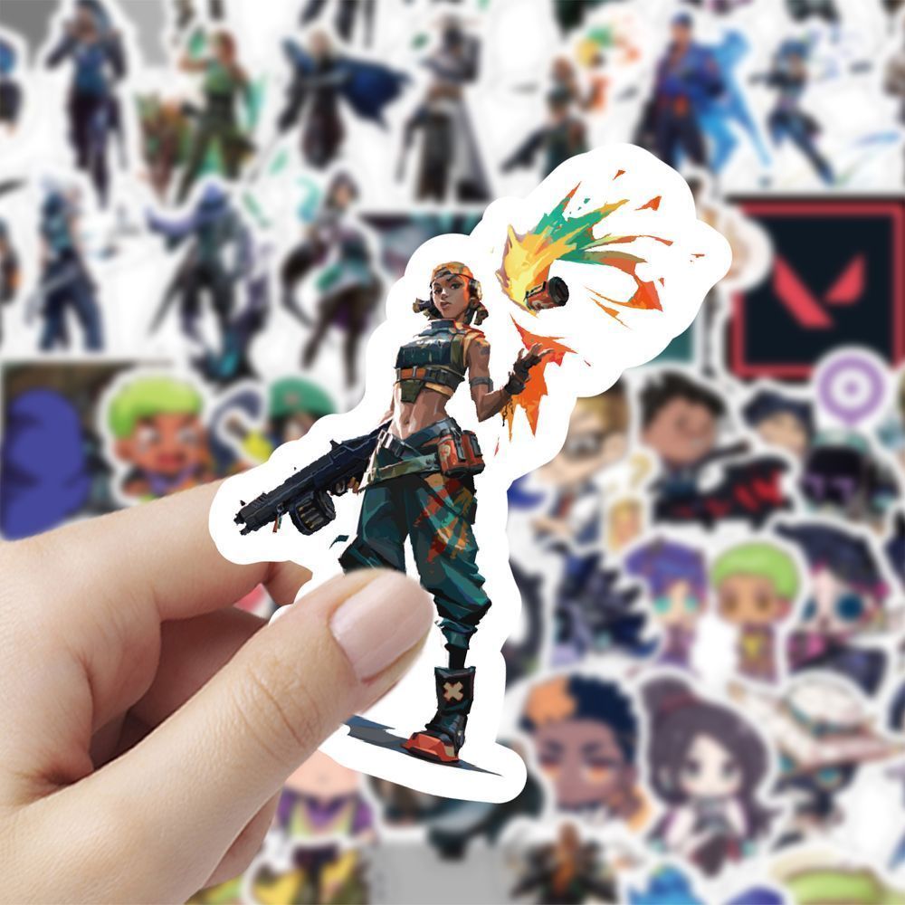 120贴射击游戏Valorant无畏契约涂鸦贴纸行李箱滑板防水PVC贴画