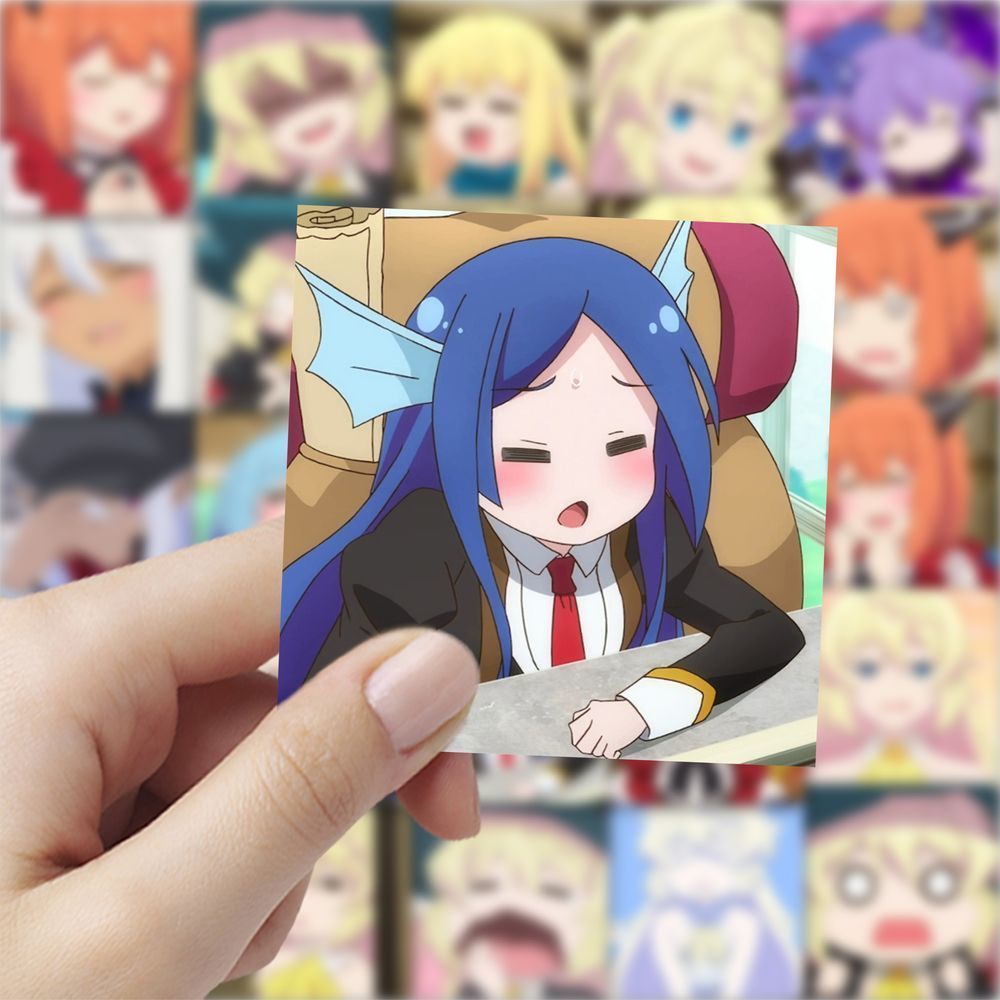 300张史莱姆可爱表情包贴纸日漫二次元装饰手机壳笔记本防水贴画