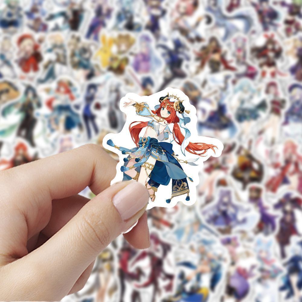 180张原神人物角色周边贴纸可爱二次元卡通贴画手机手账装饰贴纸