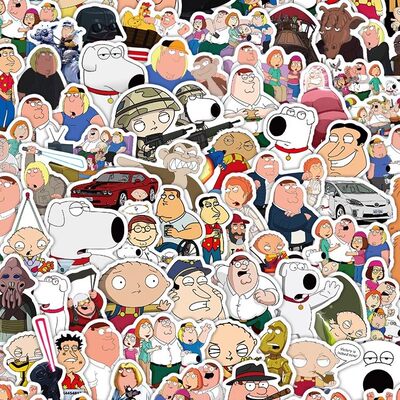 200张Family Guy恶搞之家贴纸皮特路易斯梅格斯特威装饰防水贴画