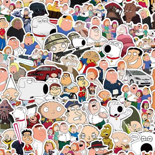 200张Family Guy恶搞之家贴纸皮特路易斯梅格斯特威装饰防水贴画