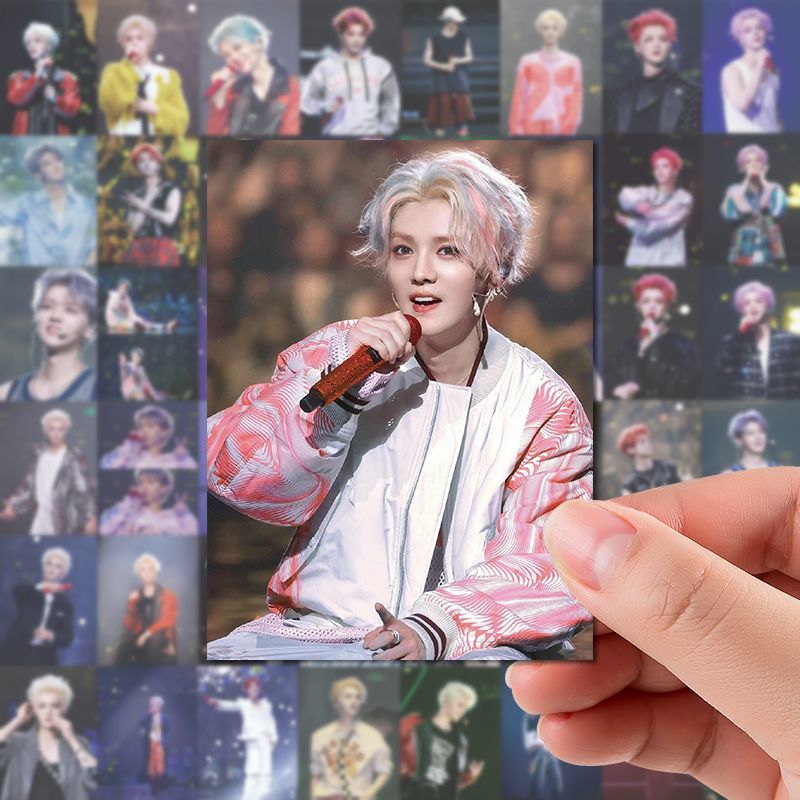 60张鹿晗手帐贴纸明星周边应援物手账素材电脑手机壳装饰贴画防水