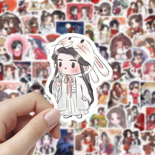 300贴天官赐福可爱卡通谢怜花城周边贴纸装饰手账DIY表面标签贴画
