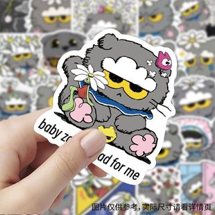 240张zoa贴纸GD权志龙猫猫可爱创意玩偶治愈表情包手账笔记本贴画