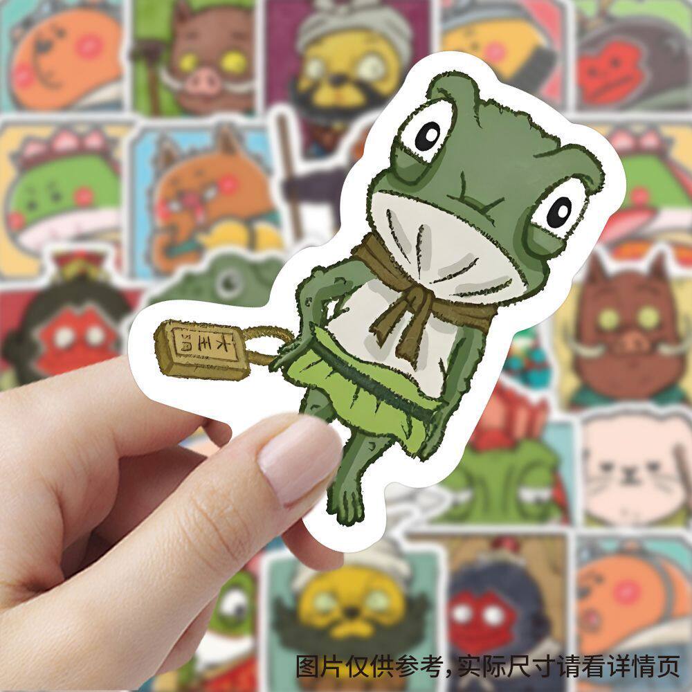 412张浪浪山小妖怪Q版贴纸爆款蛤蟆周边卡通表情diy手机桌面贴画