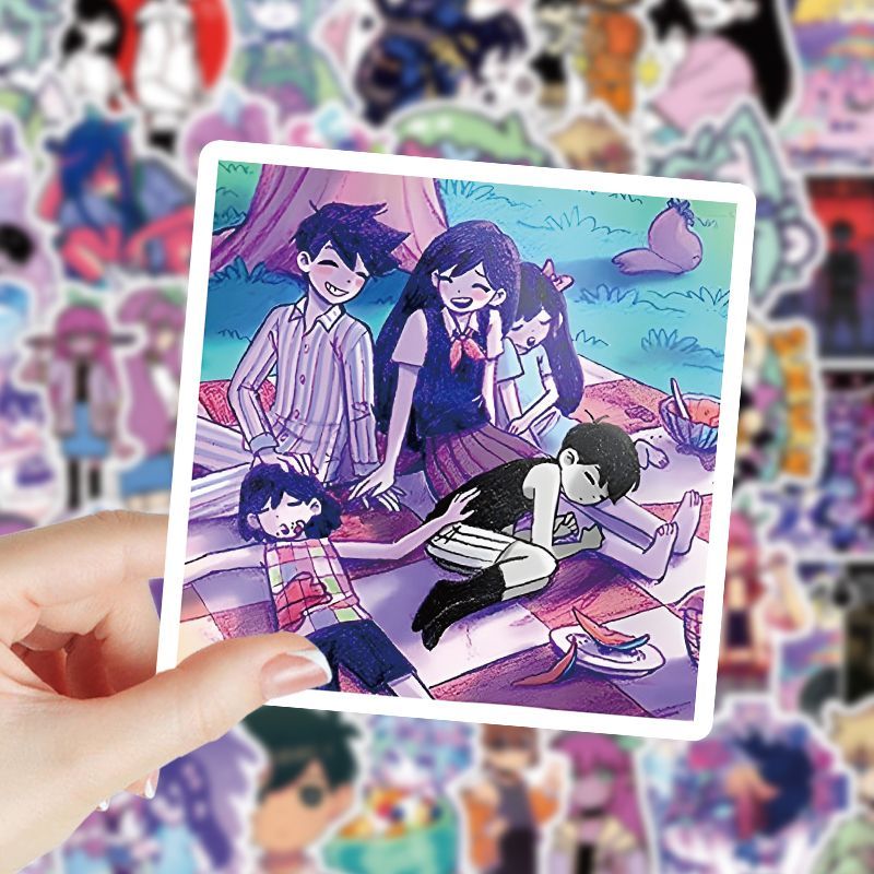 51张游戏omori贴纸卡通可爱人物创意装饰diy手机壳笔记本手账贴画