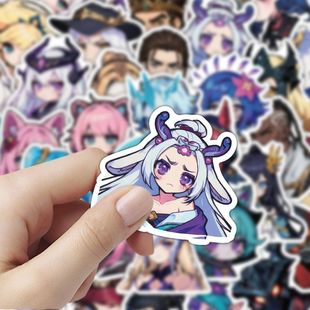 180张英雄联盟人物表情贴纸游戏二次元笔记本装饰手机手账diy贴纸