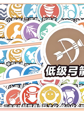 206张蛋仔派对技能图标贴纸diy素材自粘手机壳行李箱标签立体贴画