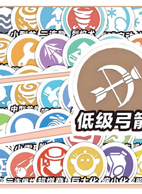 206张蛋仔派对技能图标贴纸diy素材自粘手机壳行李箱标签立体贴画