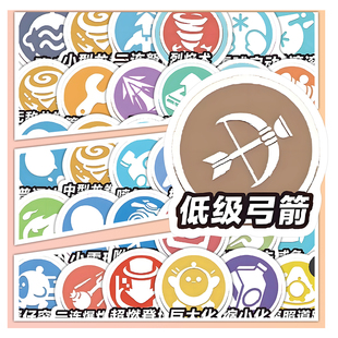 206张蛋仔派对技能图标贴纸diy素材自粘手机壳行李箱标签立体贴画