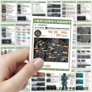 126张三角洲行动0基础教学贴纸DIY乌鲁鲁威龙蜂医抽象标签贴画纸